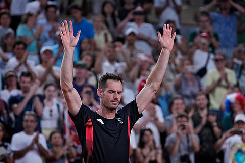 Andy Murray after men's doubles quarterfinals tennis match